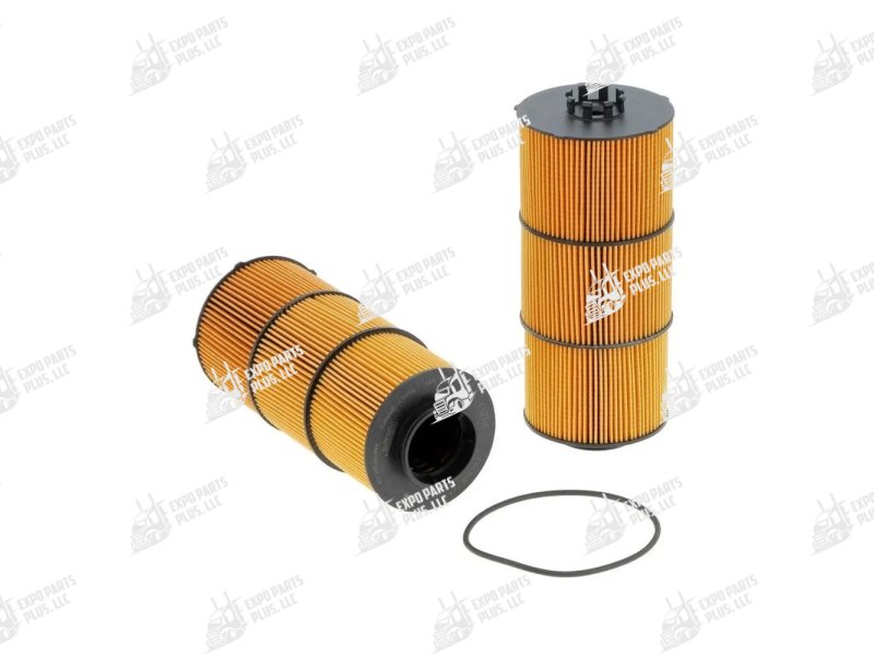 Hengst Oil Filter - Cartridge Type W/ O-ring Kit - Detroit Diesel - A4711800209, Lf17810, P582506, P41000, Lp7184
